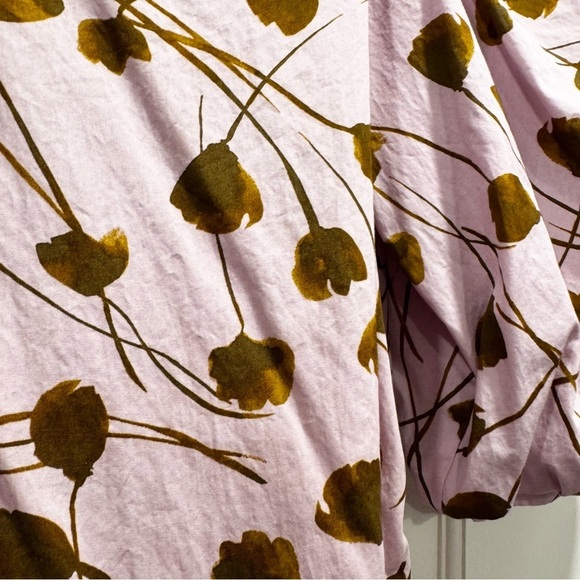 A New Day Pink Purple Floral Puff Sleeve Ruffle Midi Dress Tiered Spring Easter - Picture 10 of 11